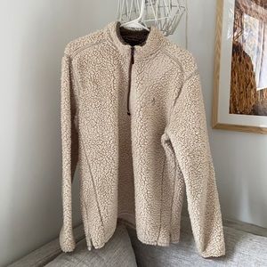 Sherpa Pullover Half Zip - Cream